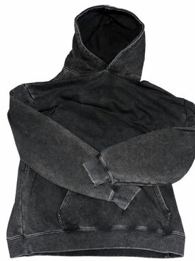black destressed oversized hoodie
